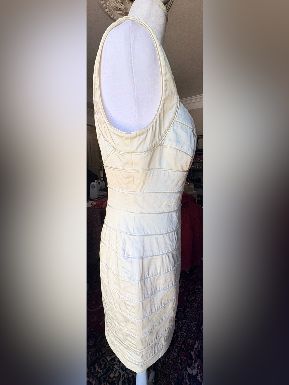 Lauren Ralph Lauren Cream Tiered Cocktail Dress - Picture 5 of 8